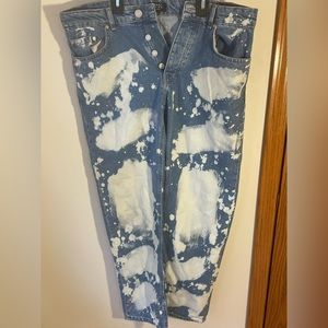 BOOHOOMAN Baggy Blue Jeans, Size 34x34